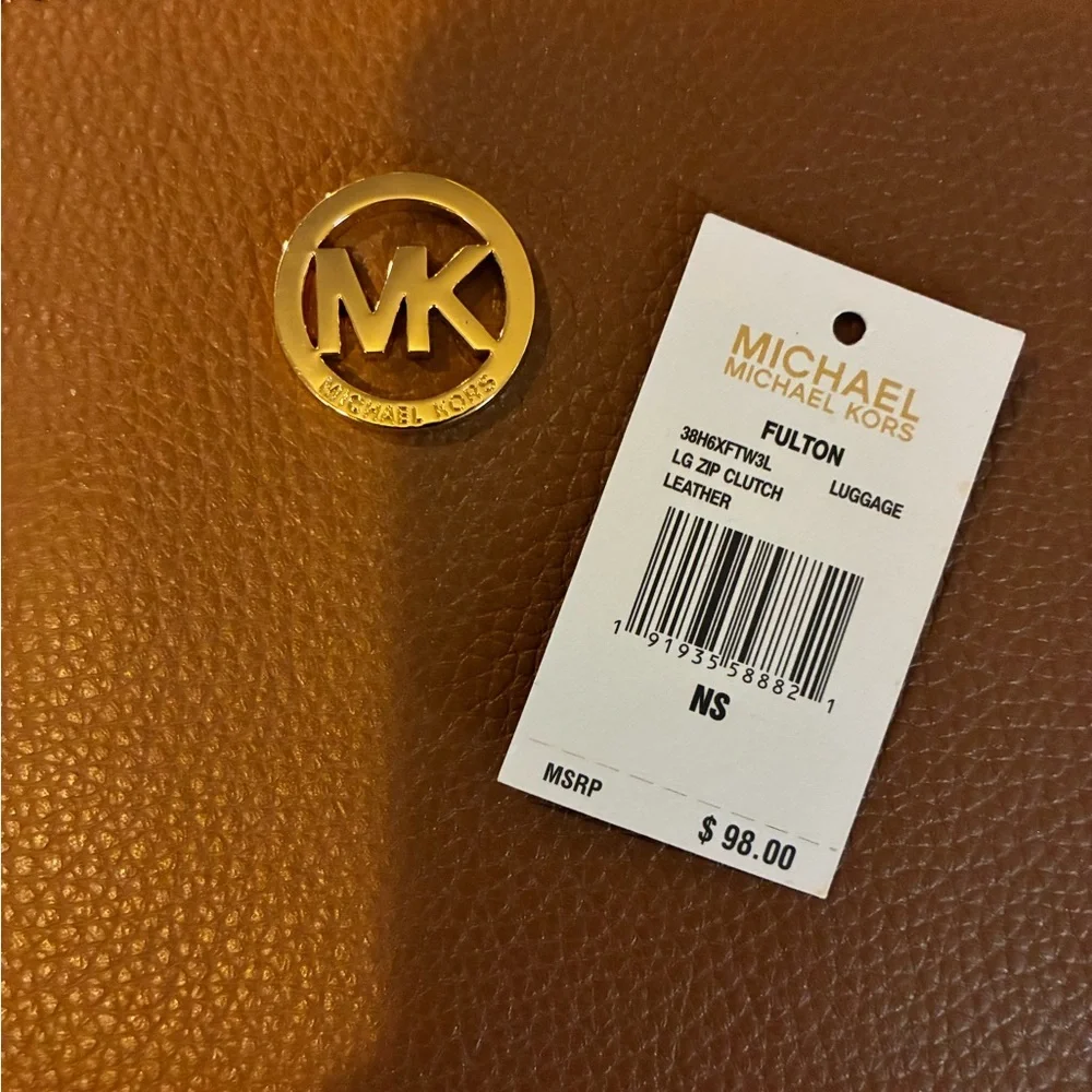 Michael Kors Tan Wristlet with Gold Accents - Picture 4 of 4